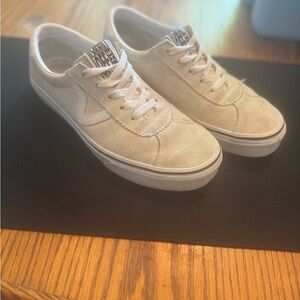 Vintage white suede Vans